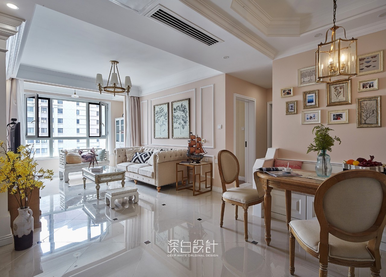 天津 90 平米美式休闲家居设计,浪漫雅致的中西合璧-13