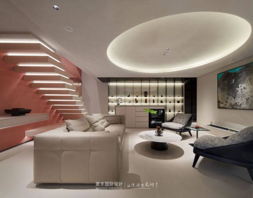 MHOO|珊瑚世纪300m²现代禅意:光影流转逸趣生-5