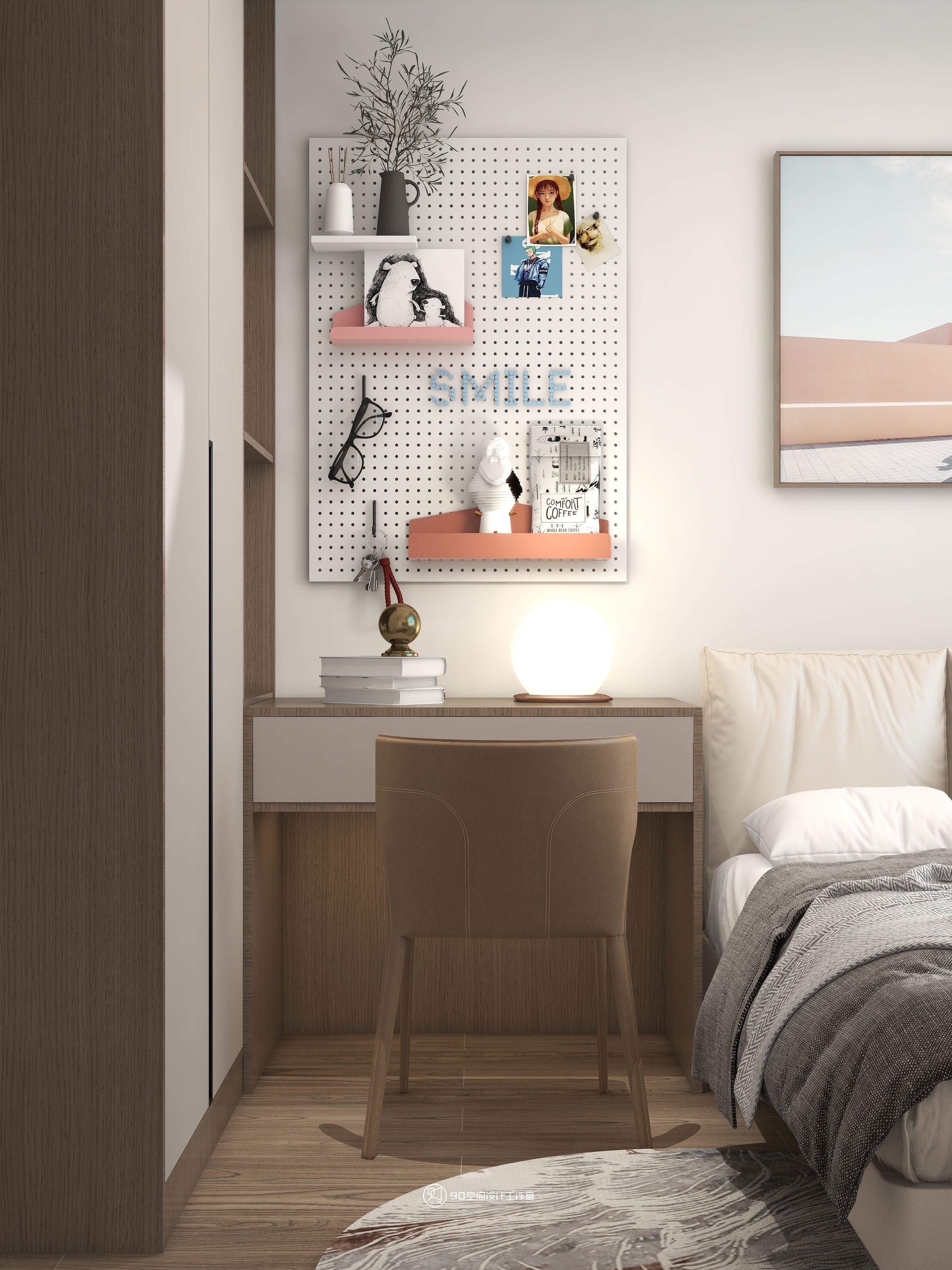 蒲公英现代风格住宅设计丨90 空间设计-32