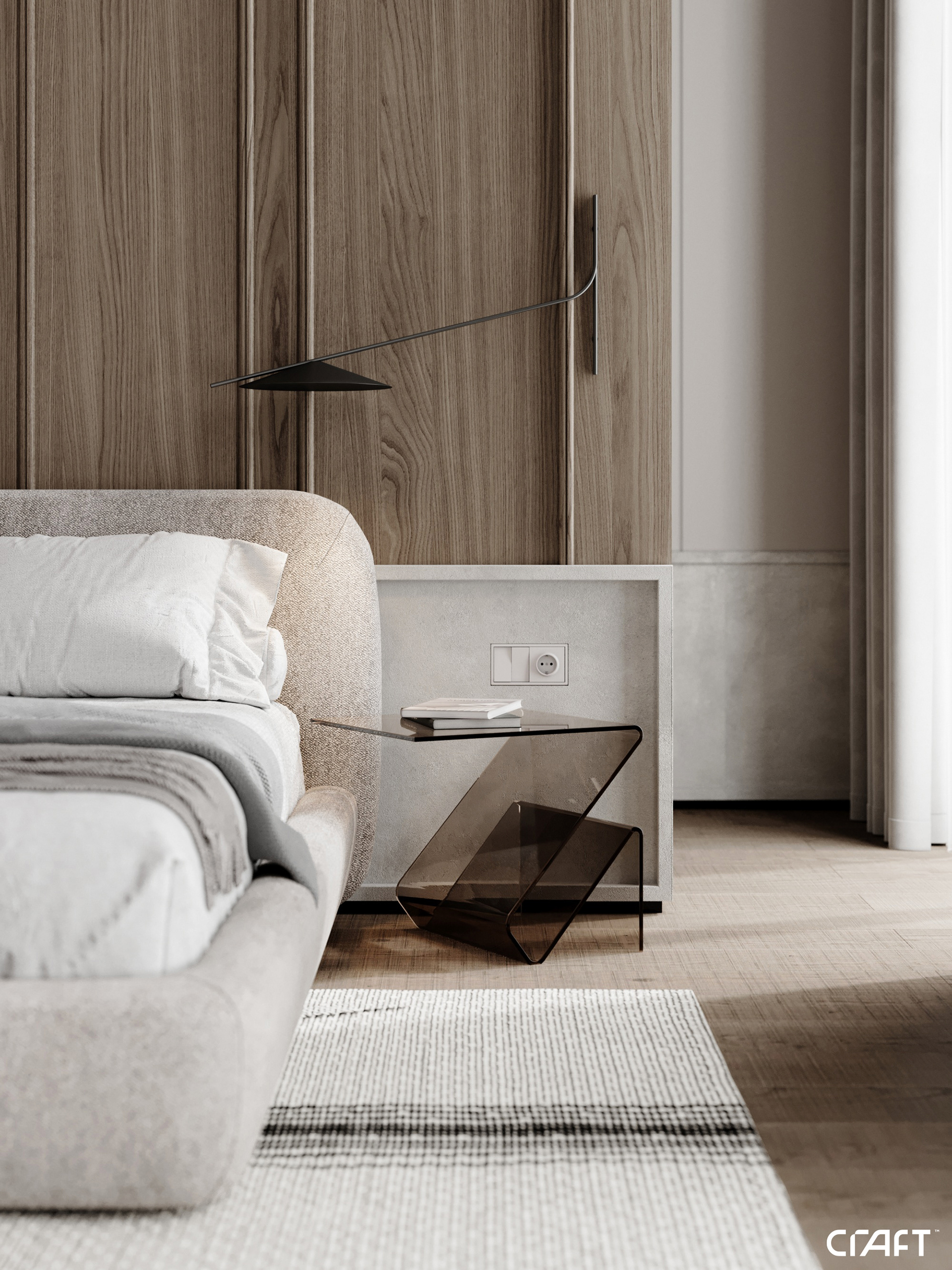 现代卧室设计丨沙特阿拉伯利雅得-4