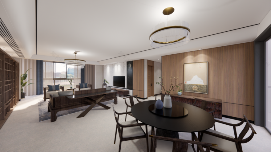 青云阙 188㎡软装设计丨堇尚悦设计-46