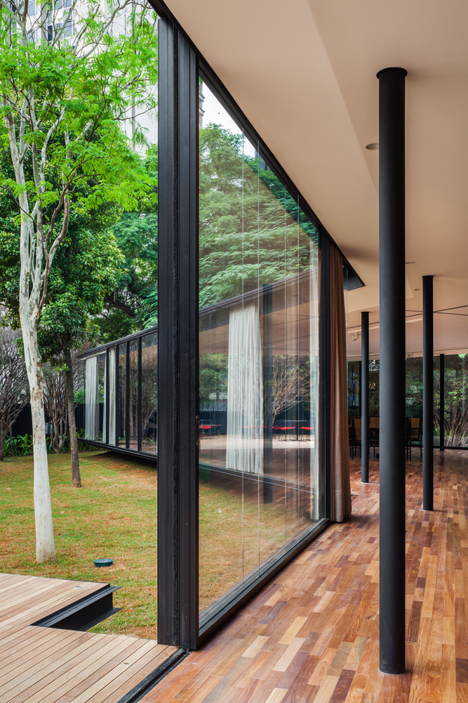 巴西圣保罗花园城市社区木钢玻亭子-42