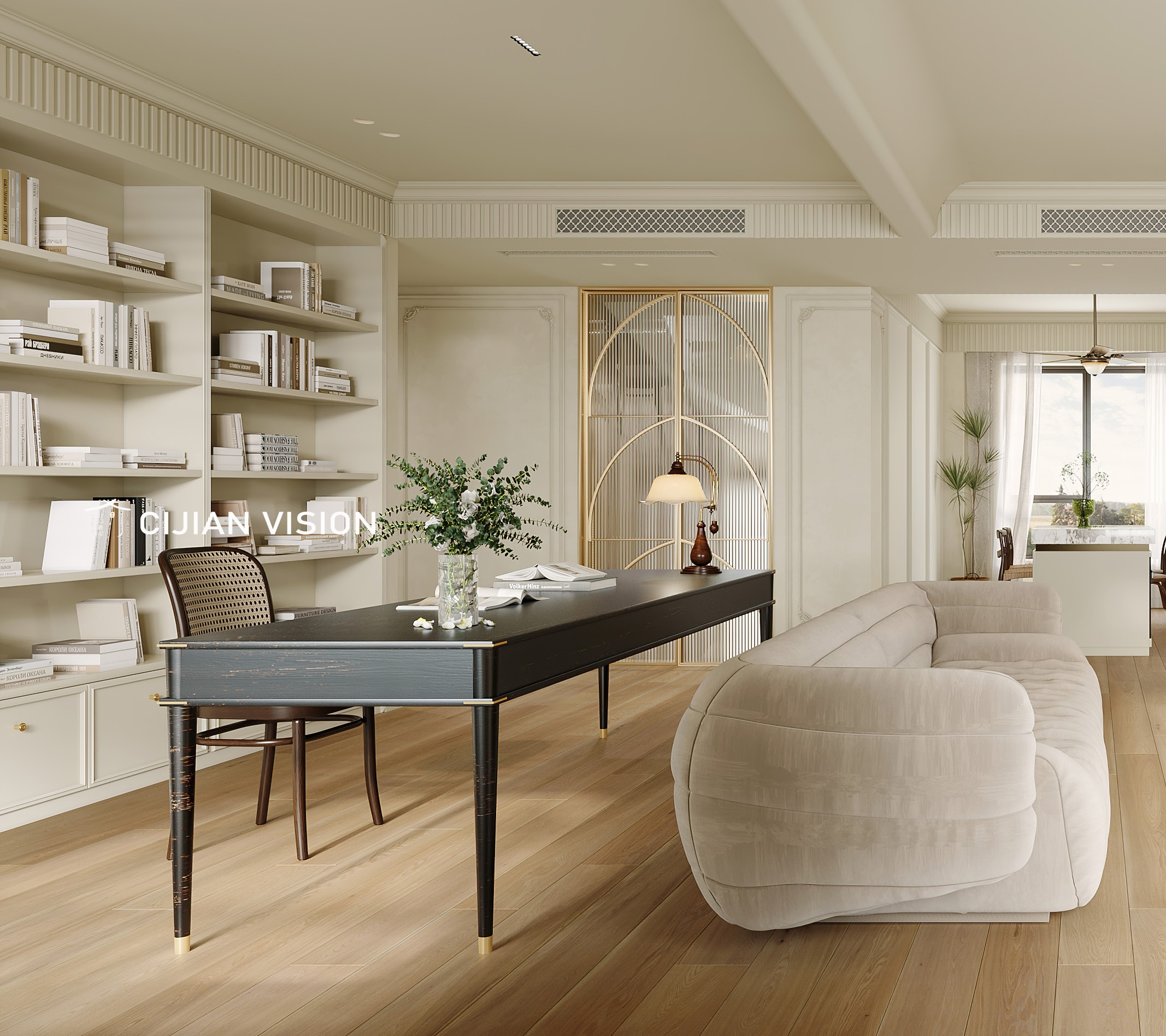 温柔随性的法式复古奶油之家-7