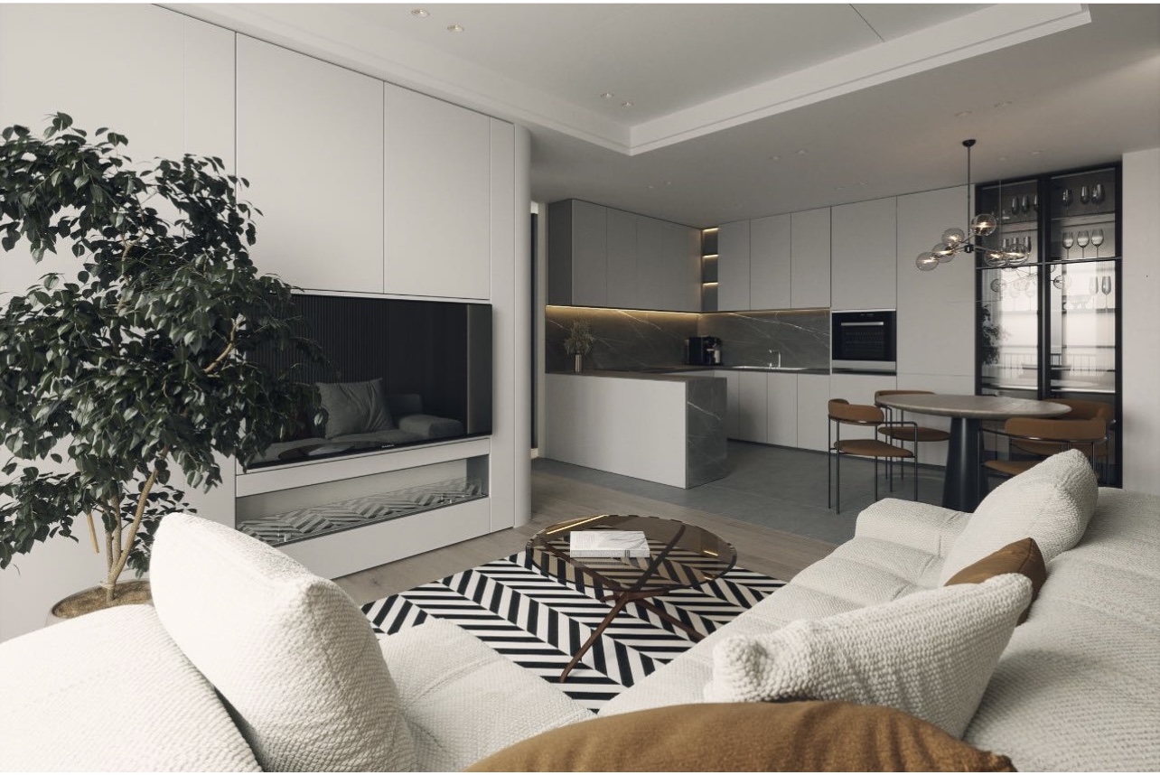 Interior, living room design, 3d render, interior 3d-2