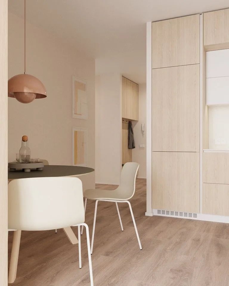 现代一室一厅 68㎡公寓丨室内设计工作室 nude-24