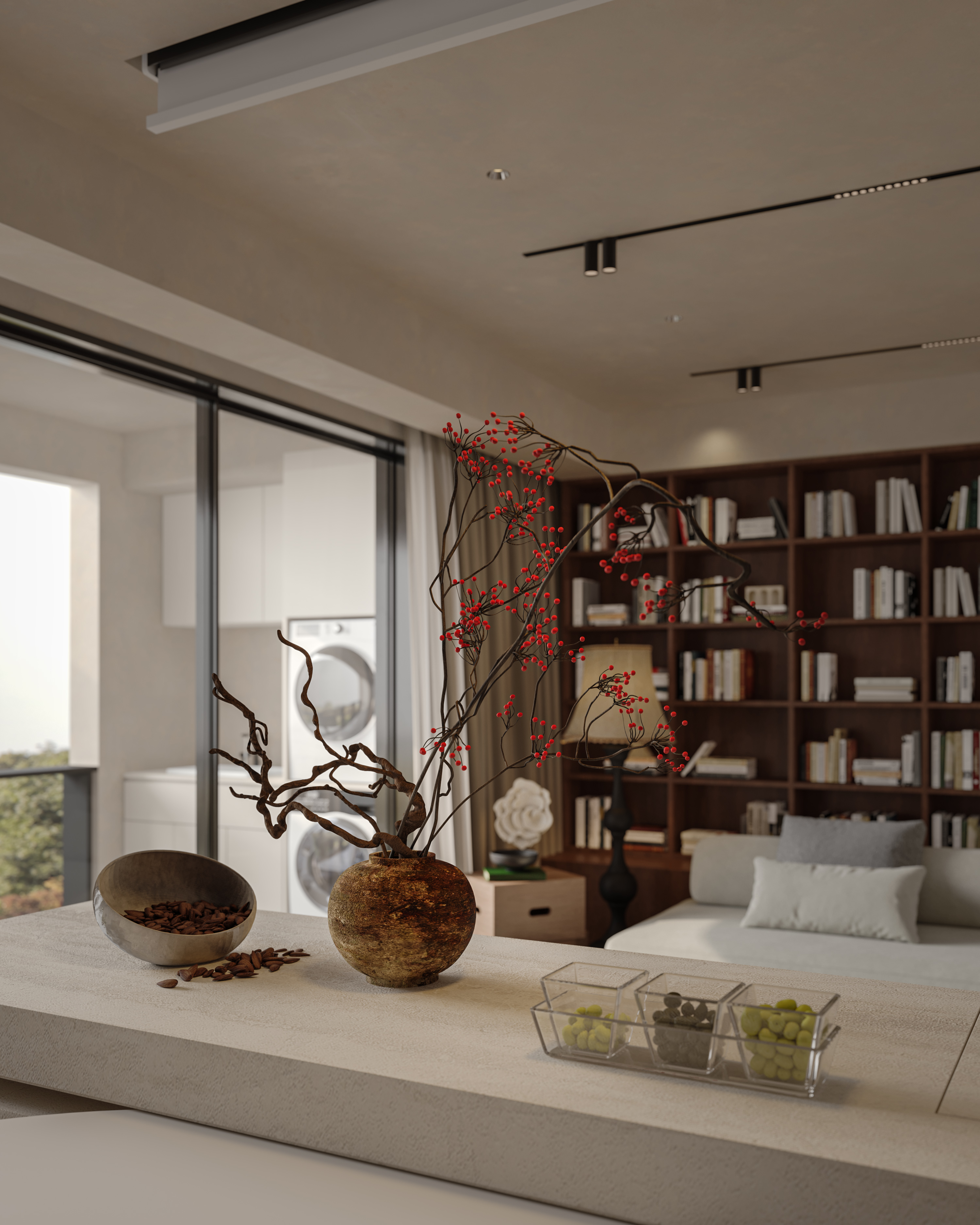 绘感视觉设计——中古风大平层设计案例-3