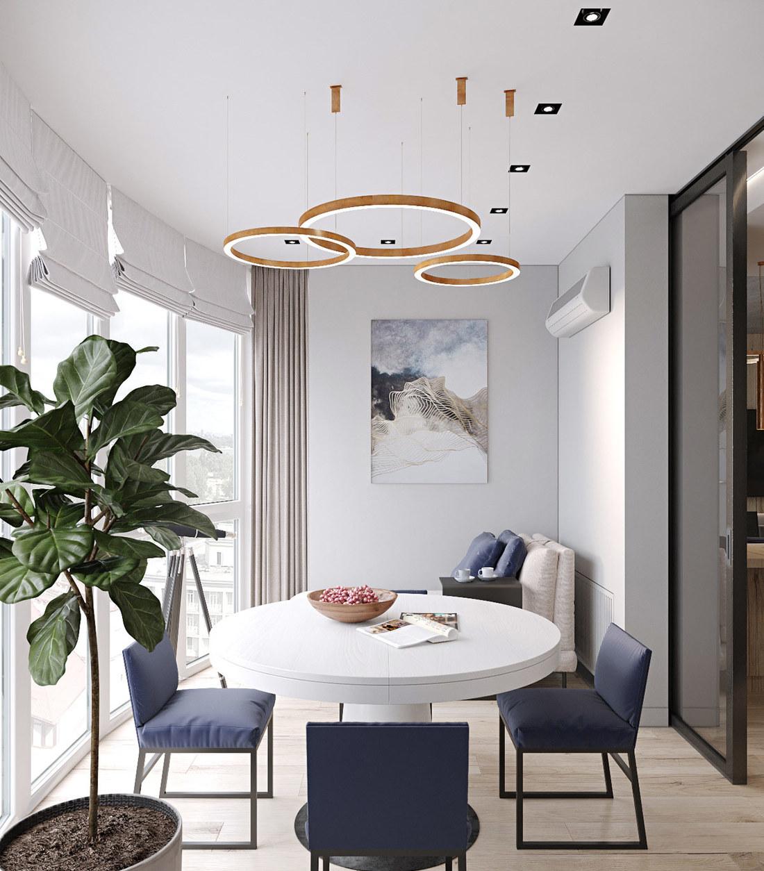 蓝色与金属元素打造的现代家居设计-6