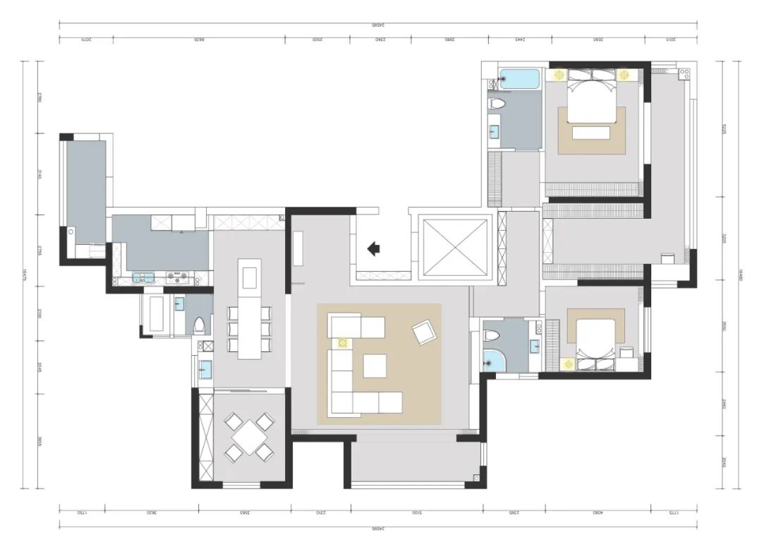 武汉品承设计|| 绿地名邸公馆|| 现代简约|250m²-34