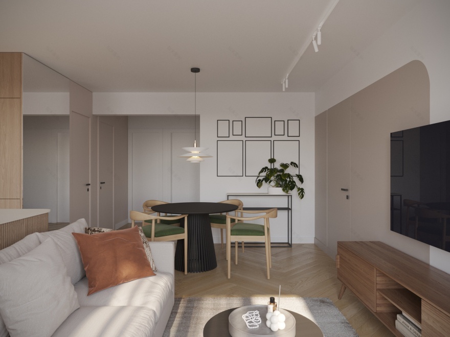 公寓室内设计丨波兰波兹南-5