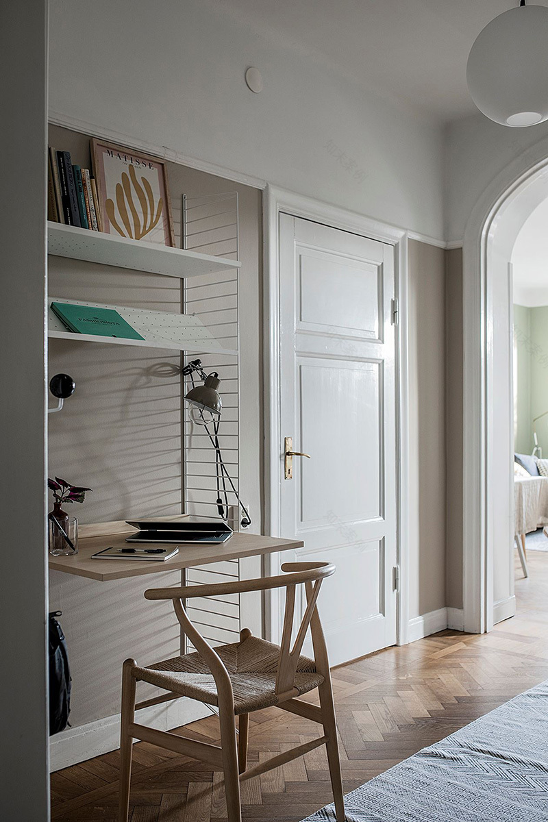 斯德哥尔摩 87 平米公寓 | olive living room and terracotta bedroom-26