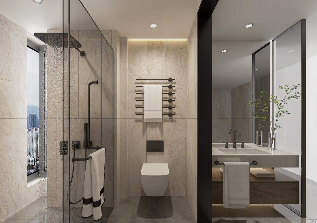 现代轻奢复式楼设计-15