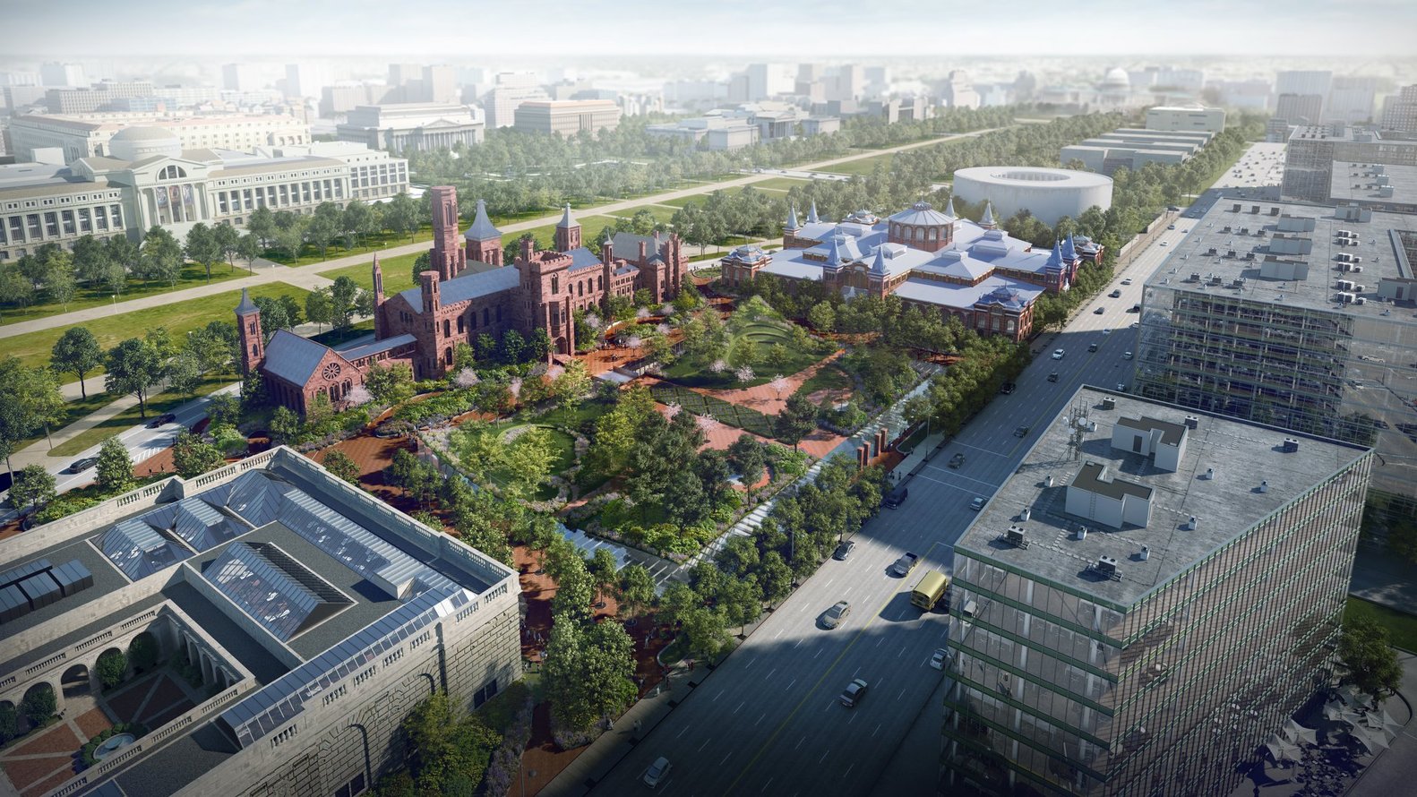 大人物的礼遇 (BIG Reveals Updated Vision for Smithsonian Campus Master Plan Scheme)-0