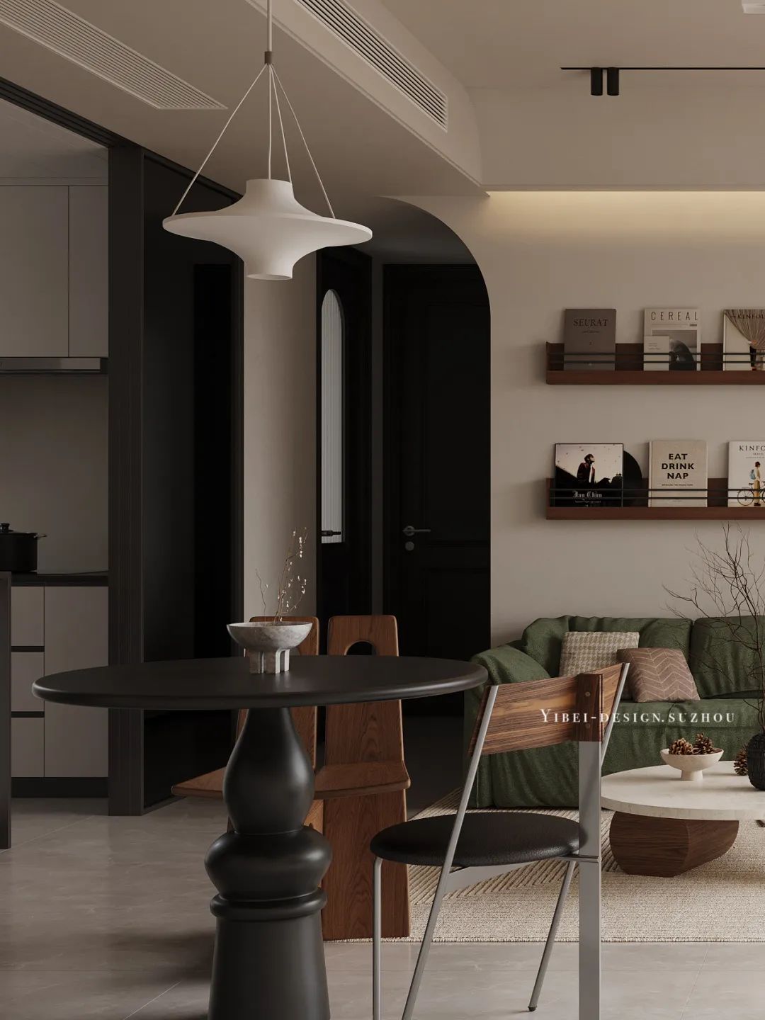 复古绿意 · 悠然暖居丨中国苏州丨YIBEI DESIGN-12