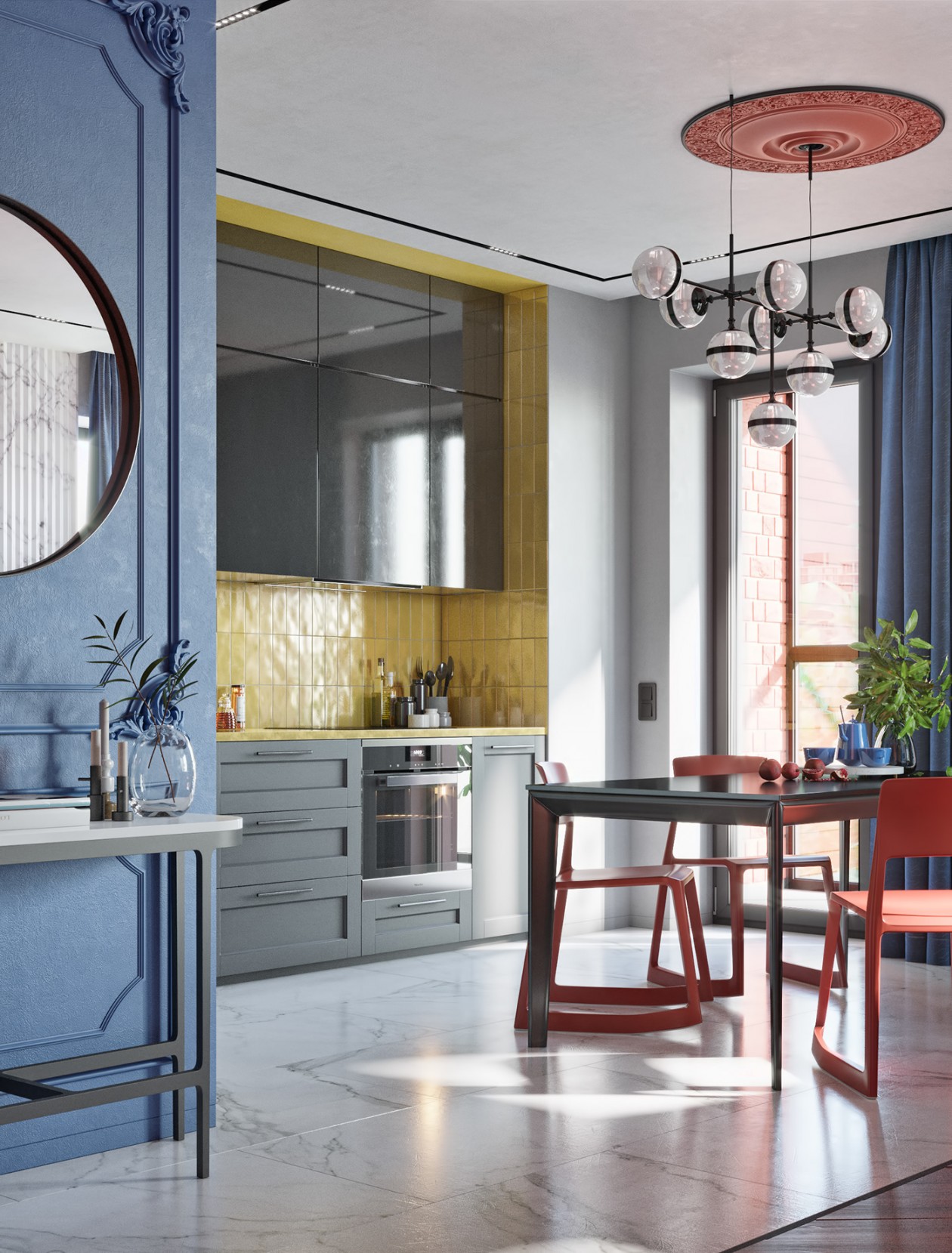 简欧的质感遇上大胆的用色，让空间超出挑！-5