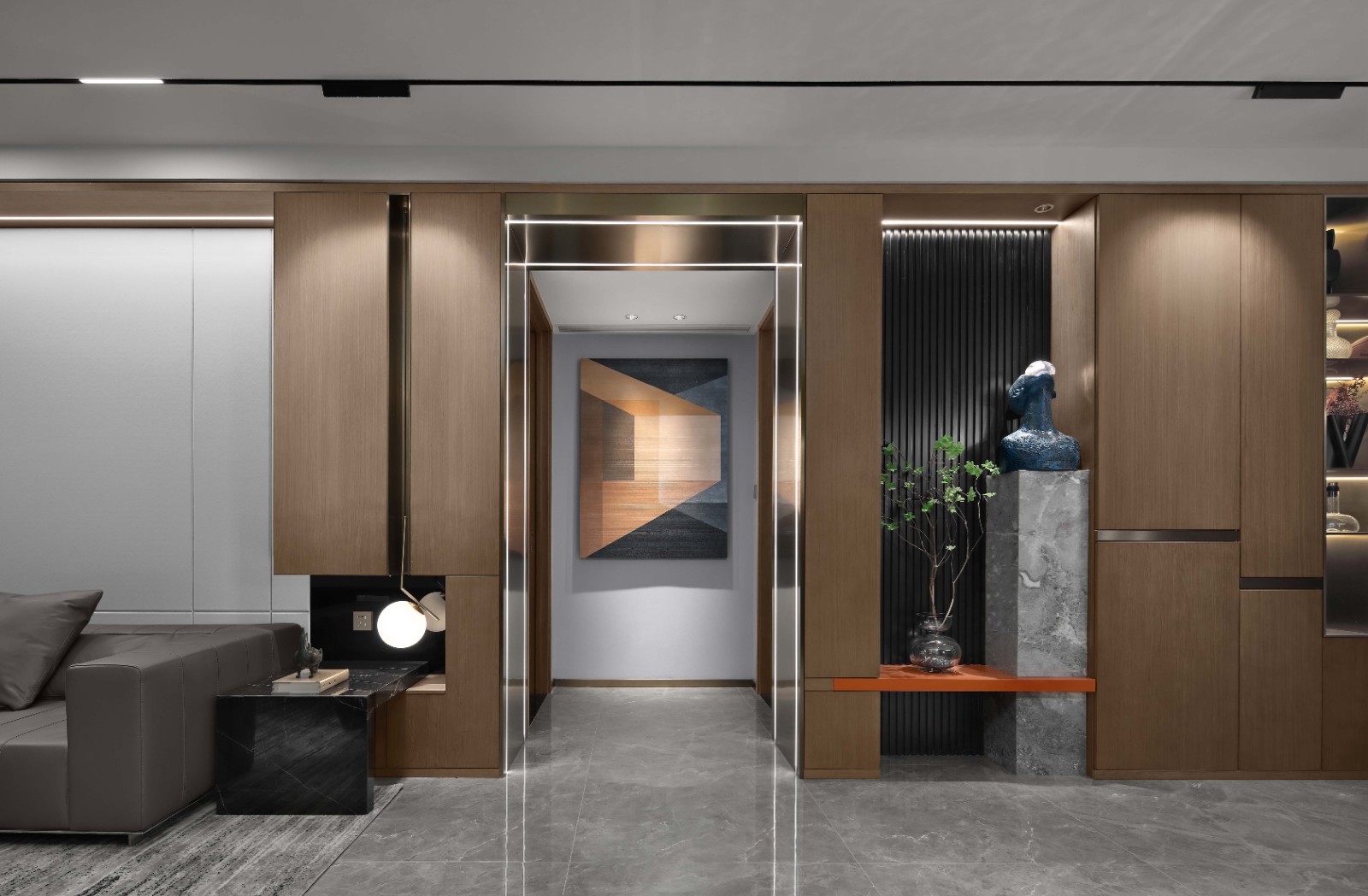 斑斓空间作品:优雅精致的灰调空间-25