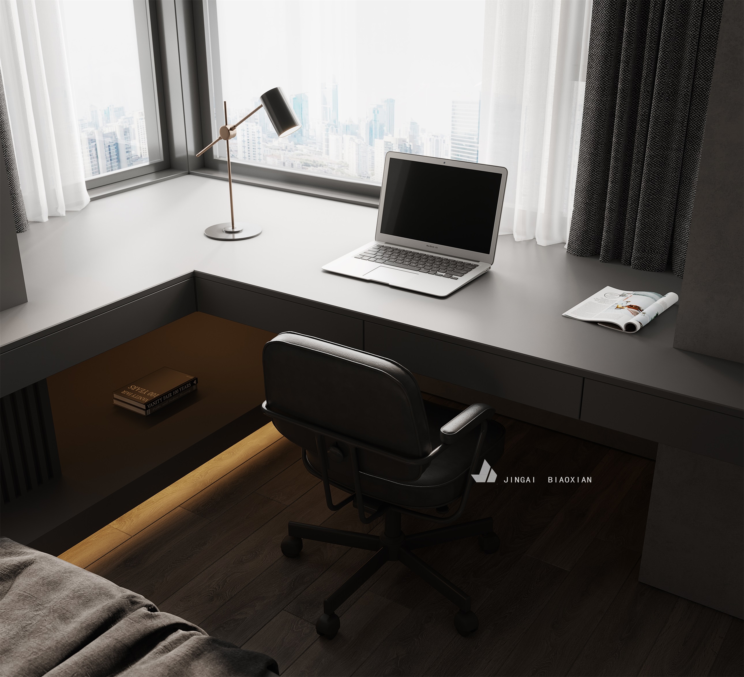 金该视觉呈现的时尚办公空间丨朱晨毅-20