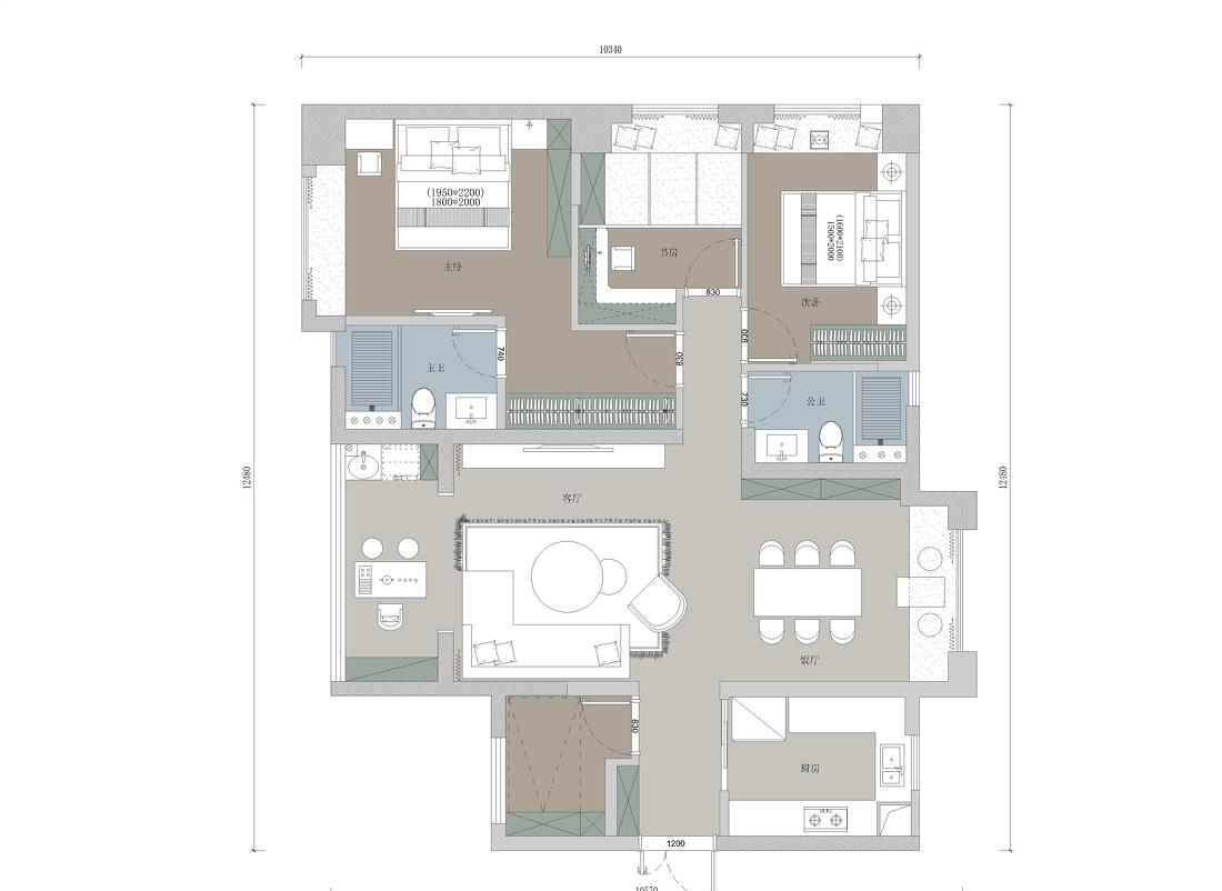 广州兰亭盛荟 130m²高级灰时尚家居丨中国广州-33