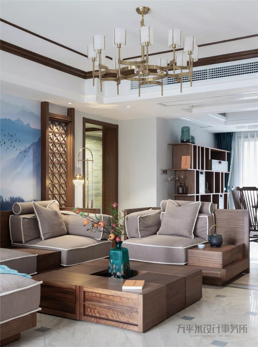 《远黛》 | 新中式风格,原木温暖,青蓝雅致,空间通透-51