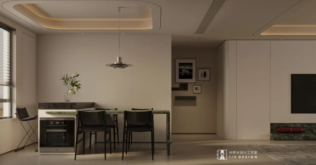 宁波融创慈澜府法式极简风室内设计丨中国宁波丨半杯水设计工作室-14