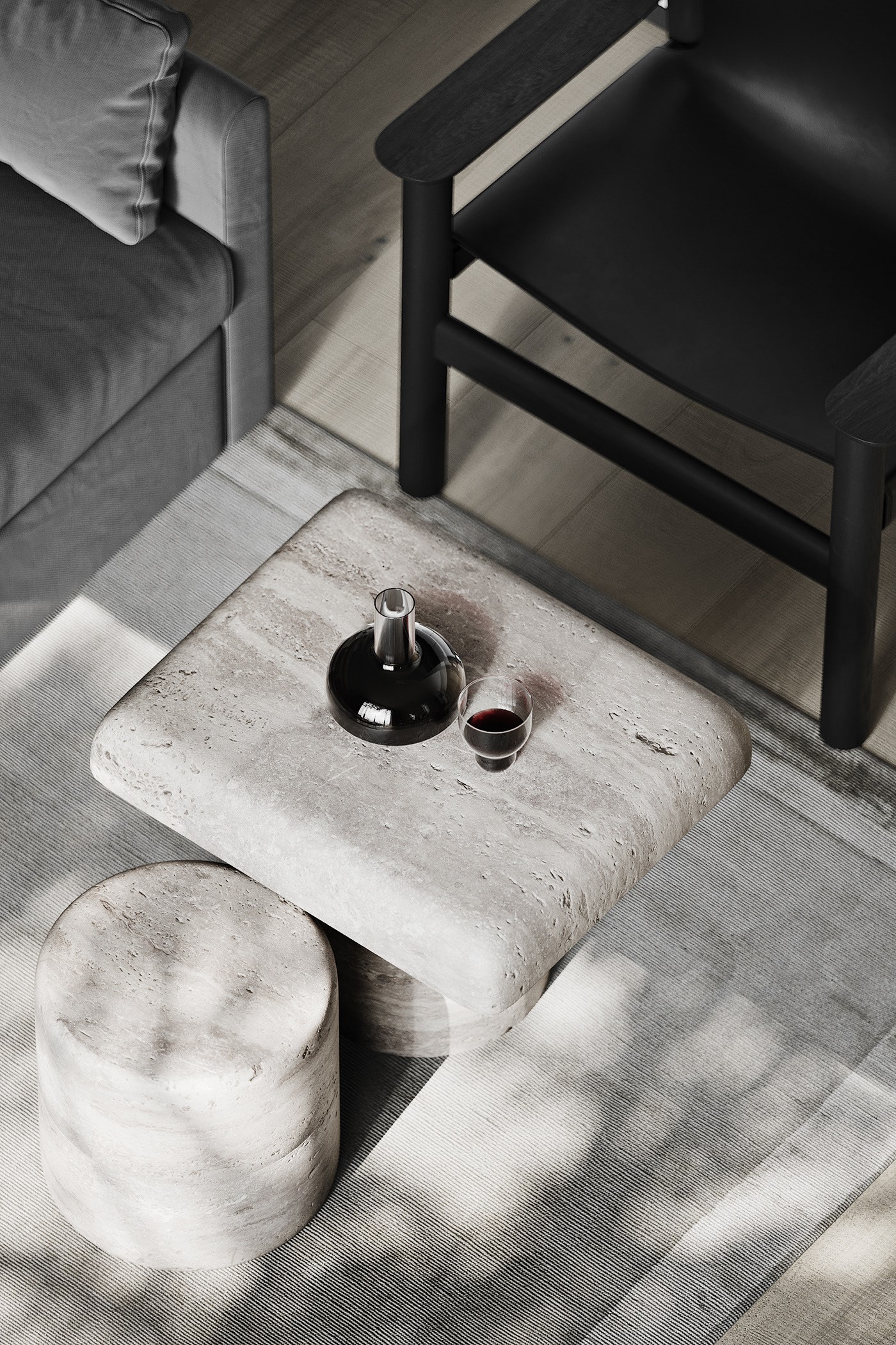 灰色系小空间公寓设计 超有氛围感！-2