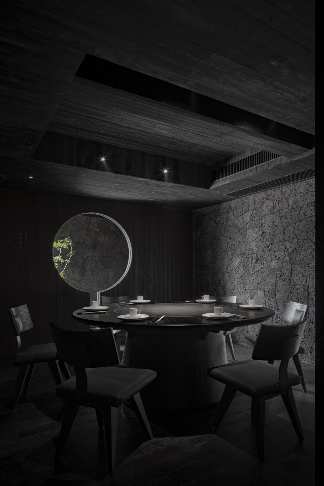 田间之上 中国湘菜馆丨中国广州丨黑白木设计-27