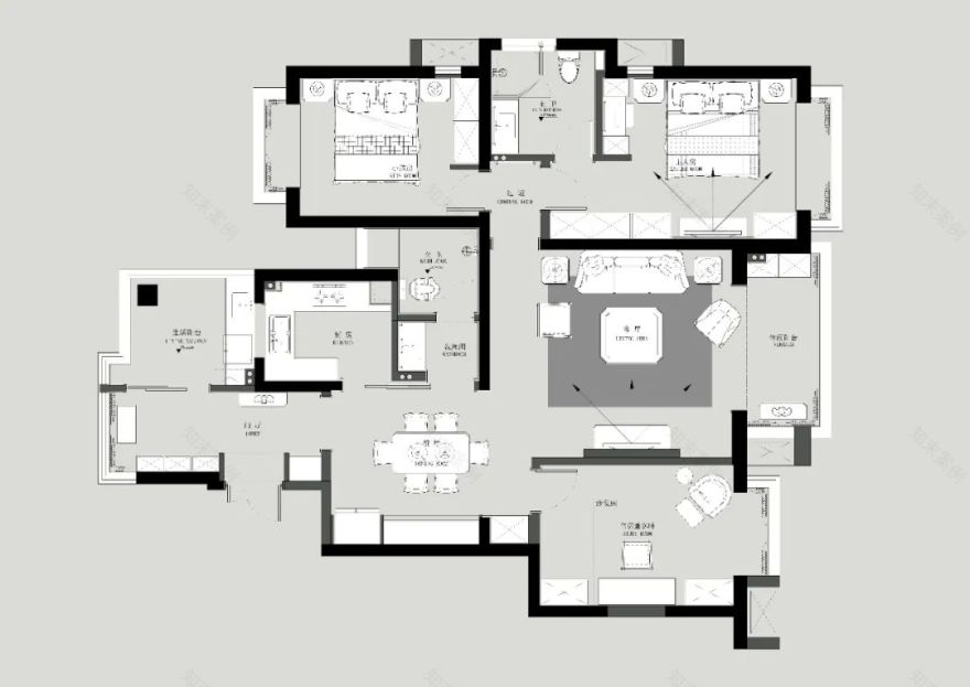 轻美式混搭,粉色温馨的新家设计-20