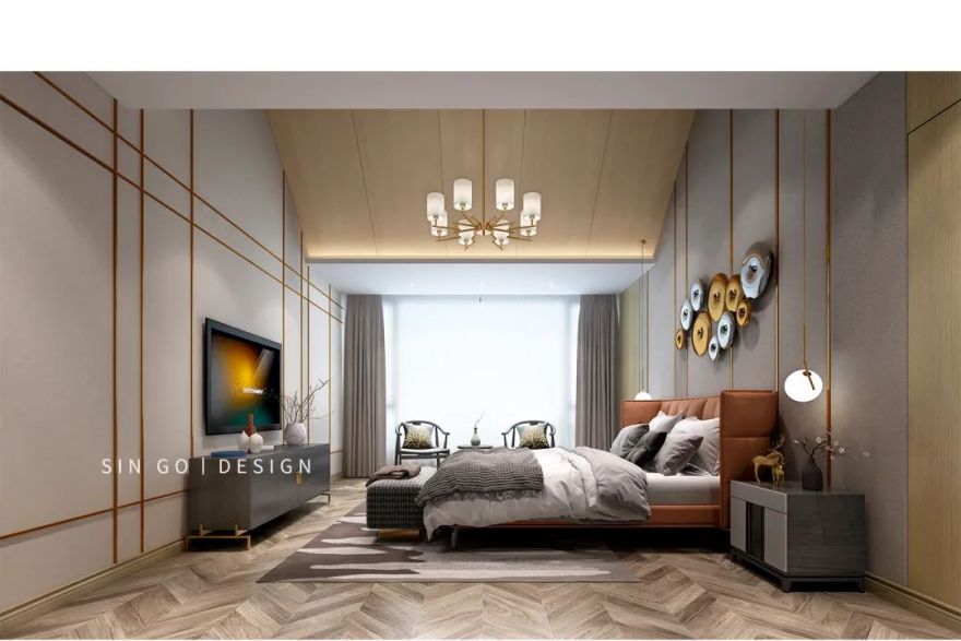 三代同堂共享天伦,550㎡现代中式别墅设计-45