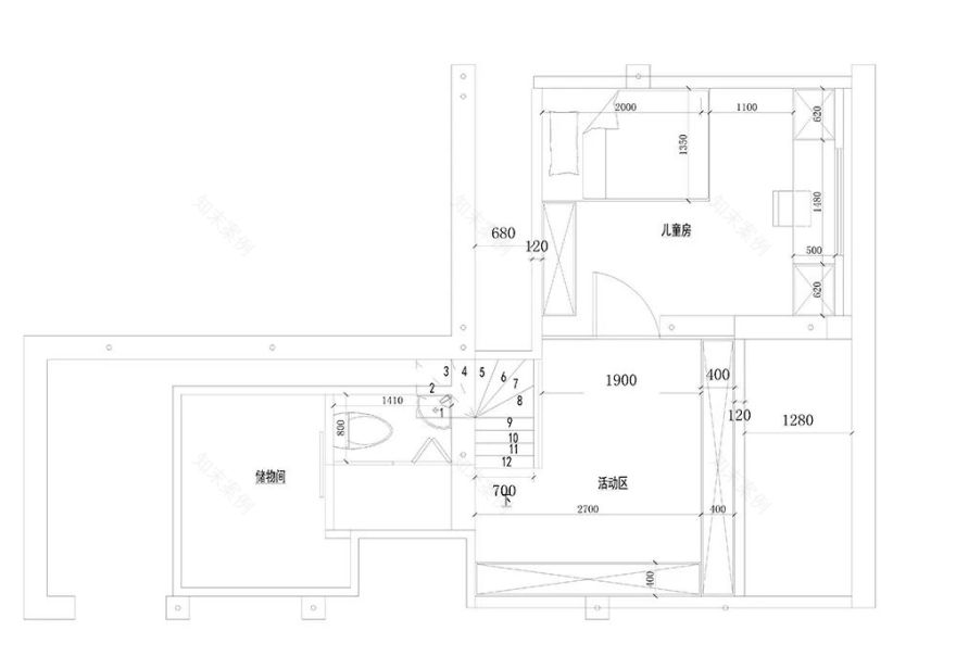 48㎡带阁楼老房改造,一室巧改三室,这设计服了!-4