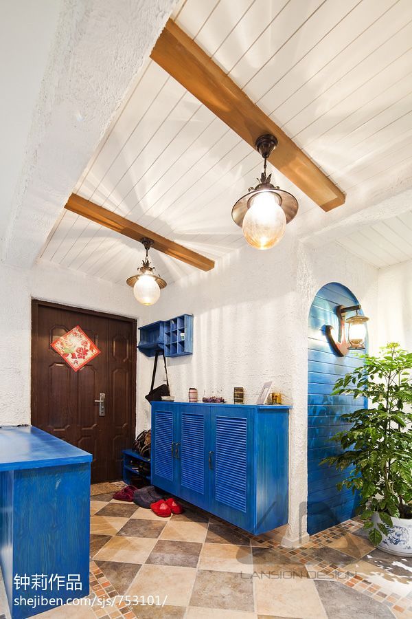 25万元复式120平米装修案例·效果图  圣托里尼的阳光-12