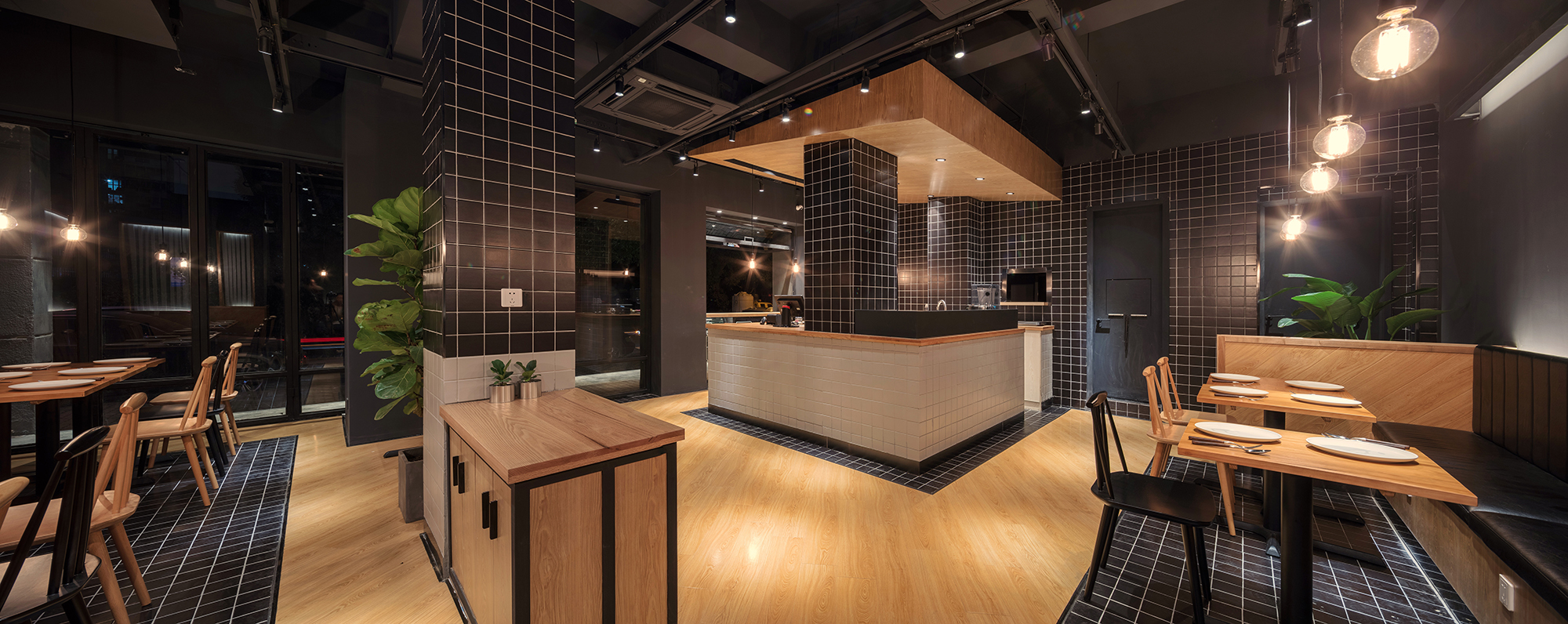 杭州上城区罗德轻食餐厅，百平米精致空间-6