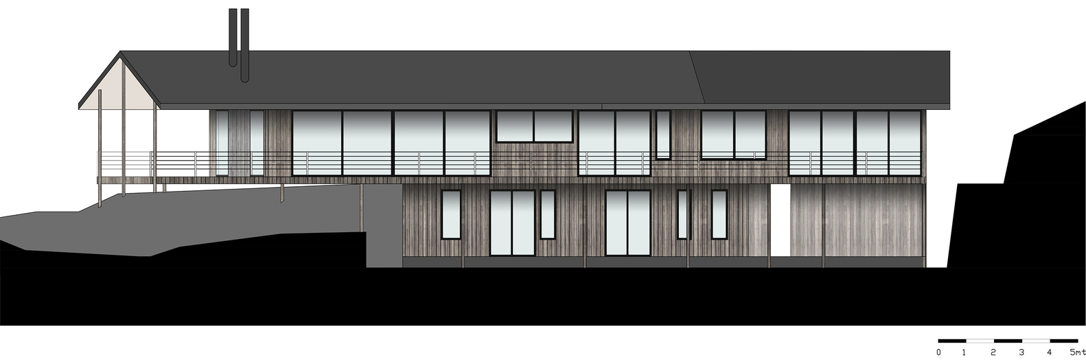 智利 Calafquén 湖畔 V 形木屋-40