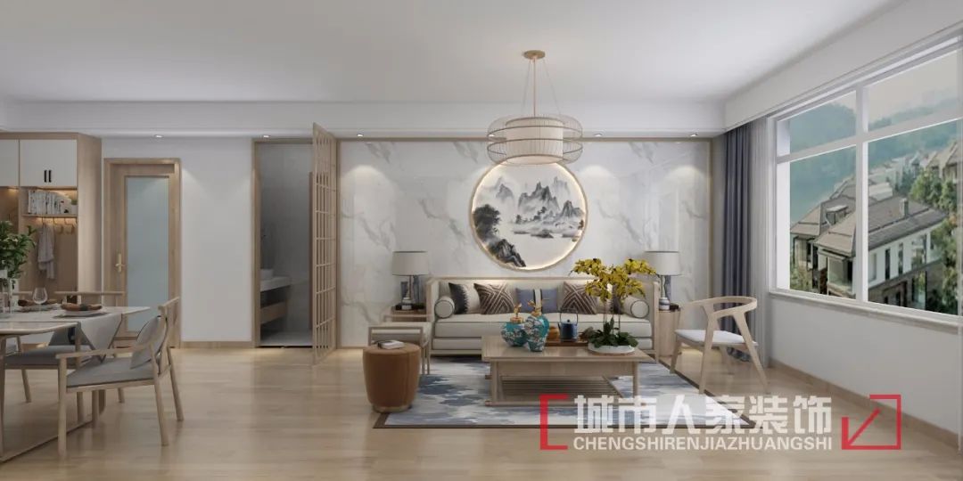 中日式混搭,打造 160㎡清雅空间-7