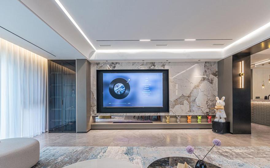 轻奢有度,浪漫刚好·浙江嘉兴大平层室内设计案例丨中国嘉兴-9