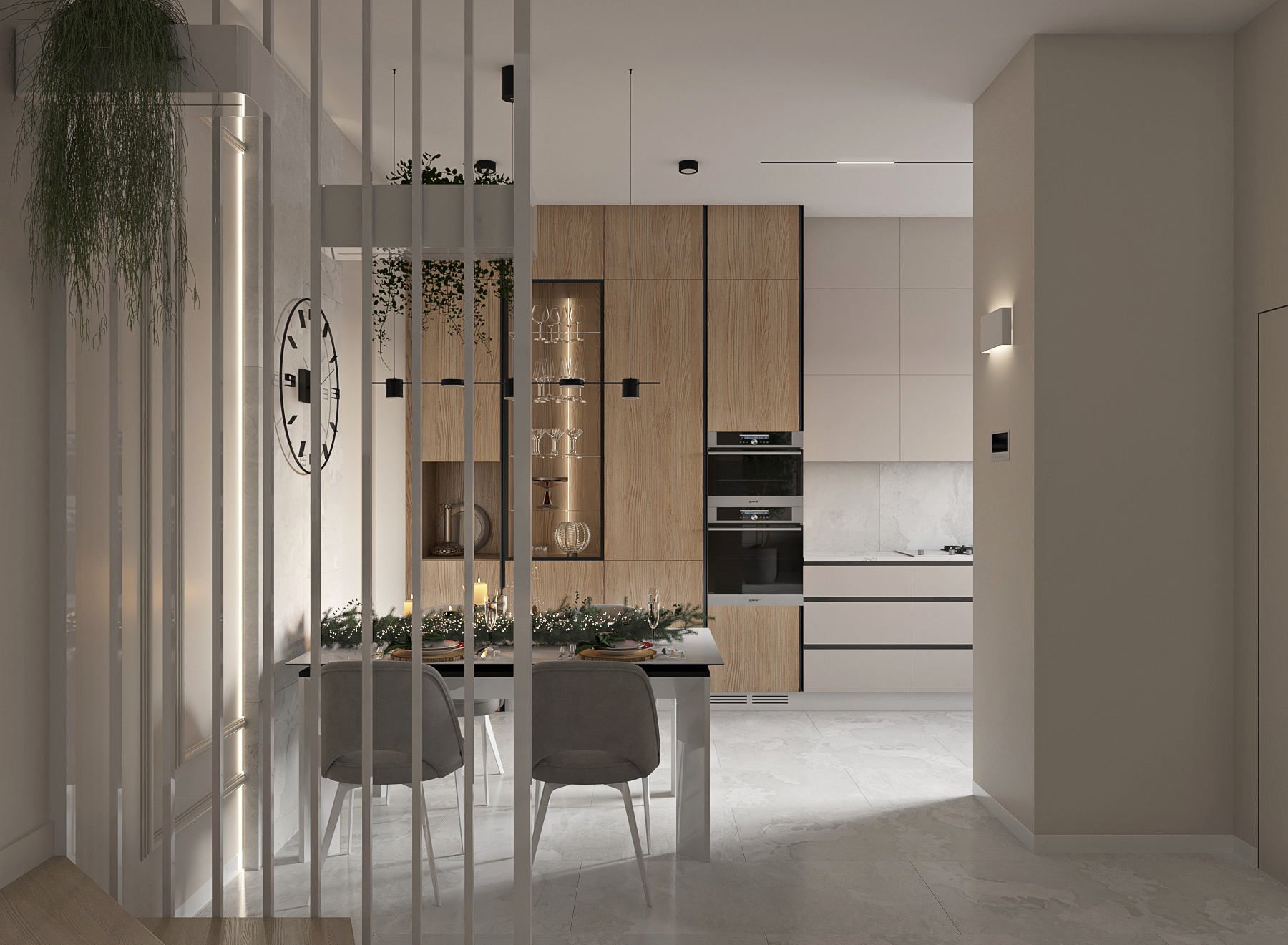 Современный интерьер с элементами эко стиля-7