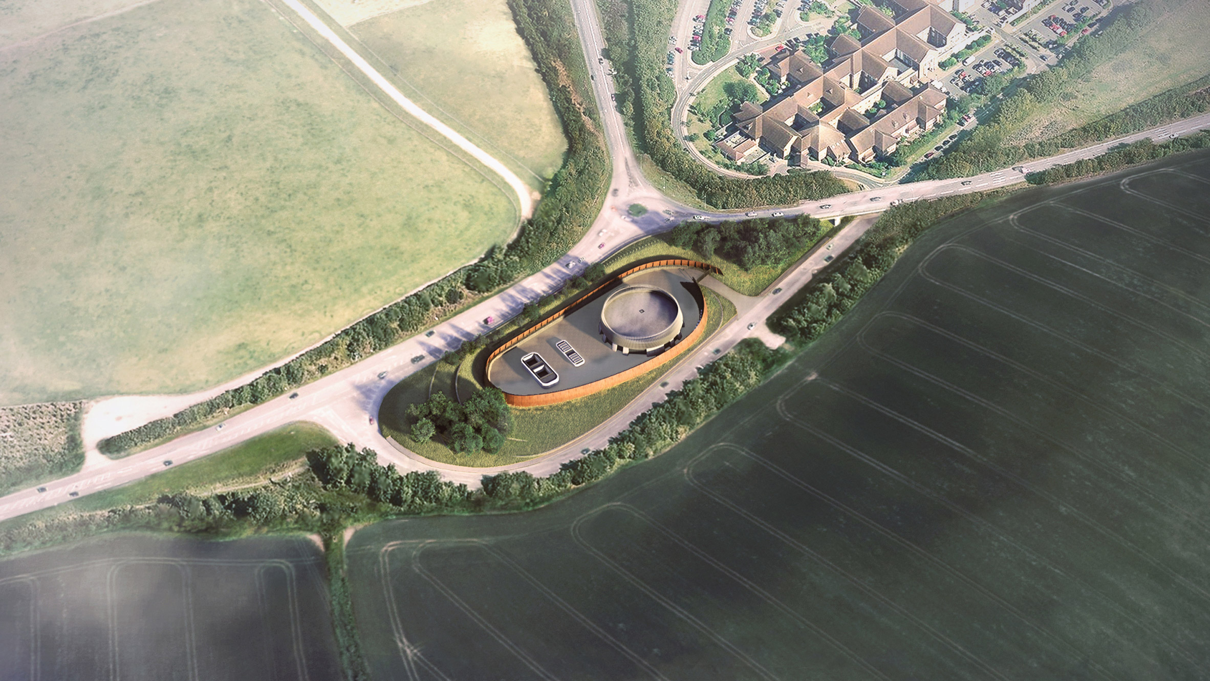 英国 Grimshaw 建筑事务所为 HS2 铁路通风井设计雕塑般金属外壳-7