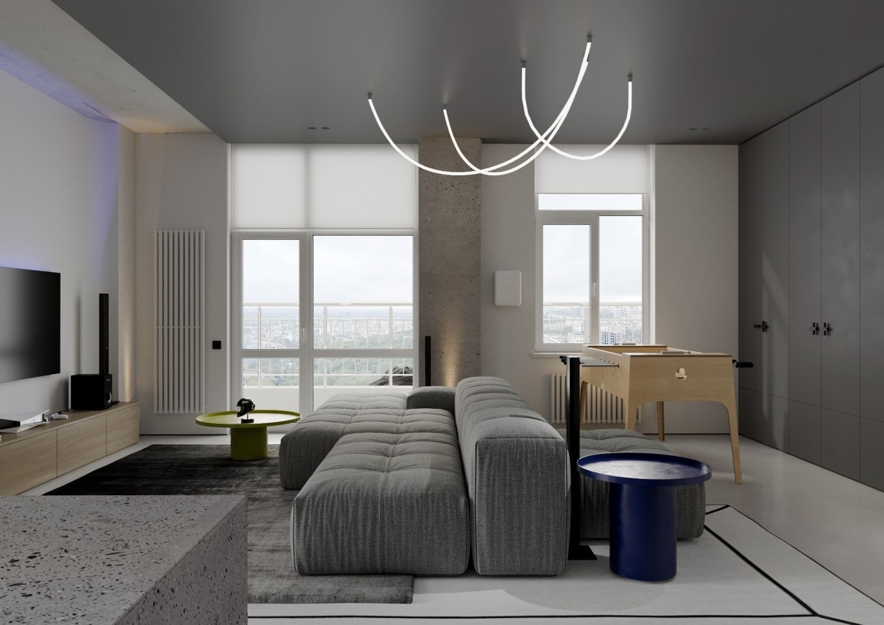 100㎡简约风湛蓝住宅设计 超精致！ | 疯狂爱设计-4