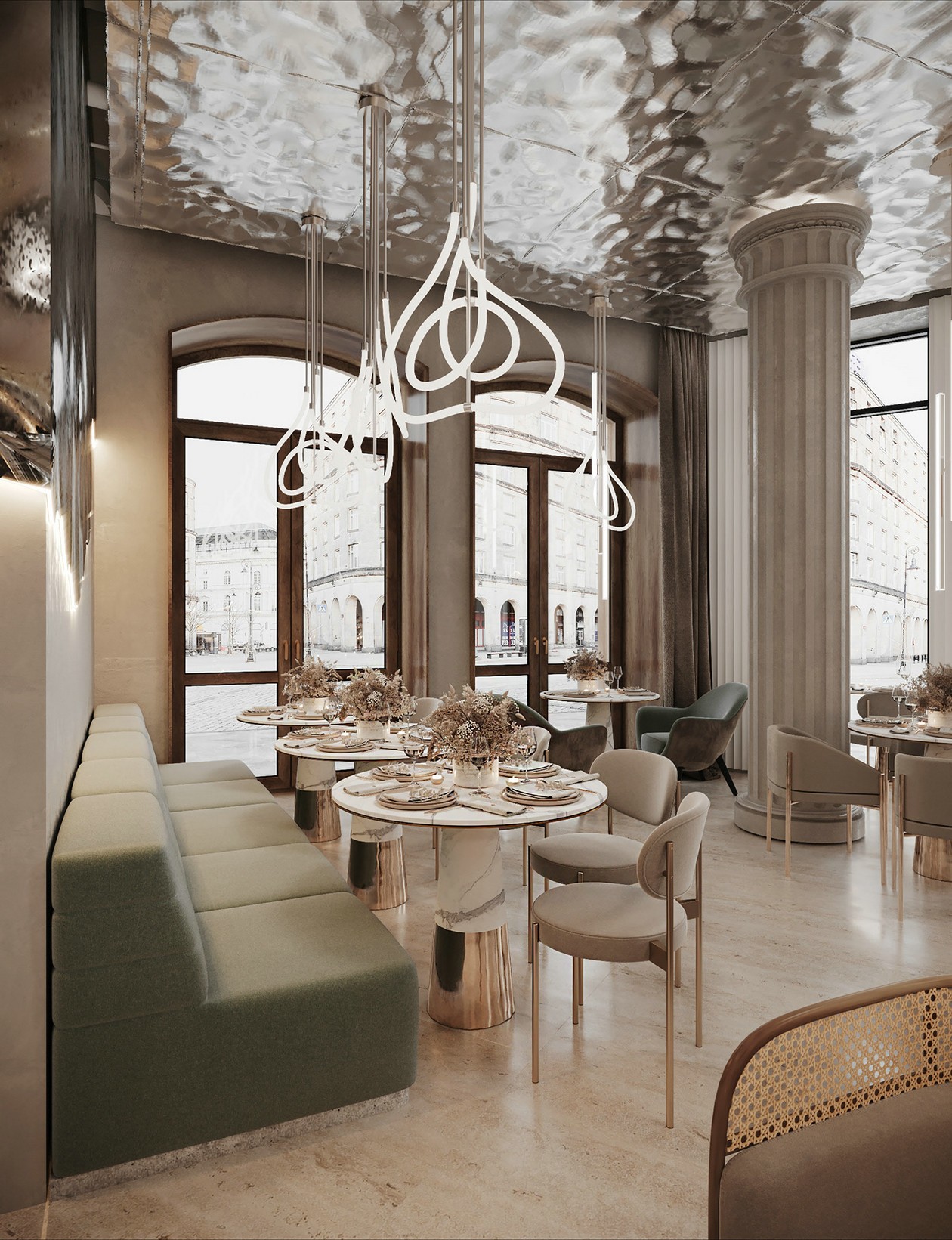 设计感超强的餐厅设计 很有意境！-9