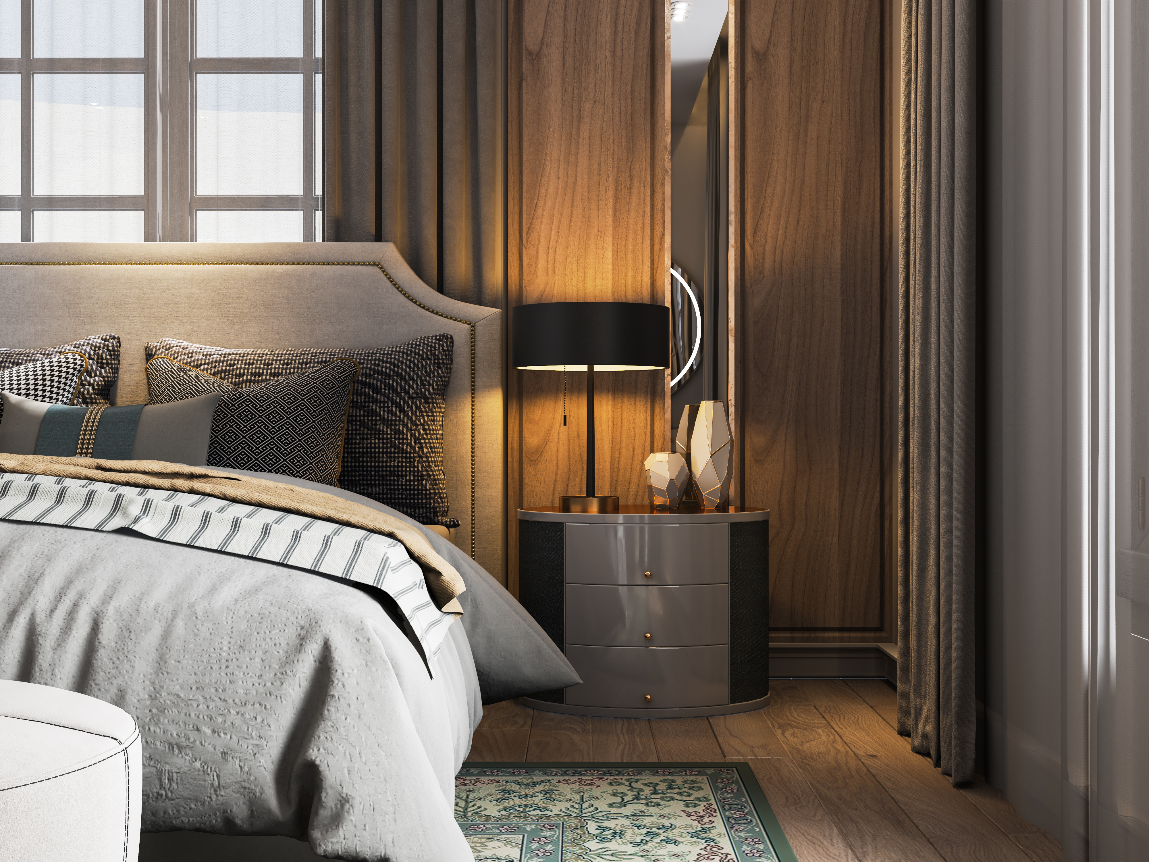 卧室新古典室内设计丨KT_DESIGN STUDIO-21