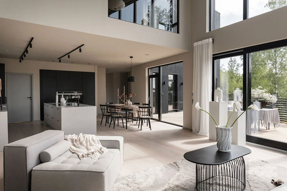 瑞典现代木屋 | 简约明亮的黑色魅力-7