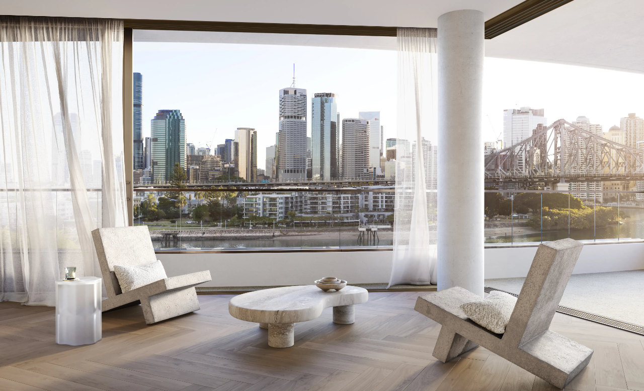 布里斯班河畔的扇贝形住宅 · Moray House 的精致设计丨澳大利亚布里斯班丨Bureau Proberts-36