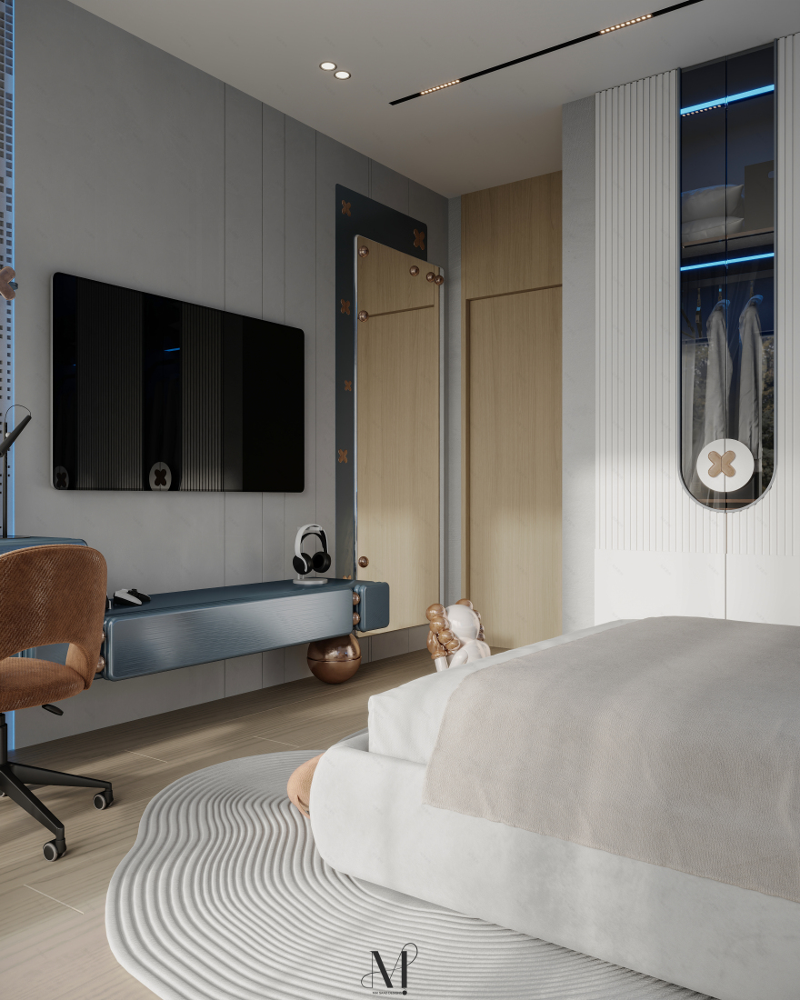 卧室丨Manar Khaled,Mai saad designs-7