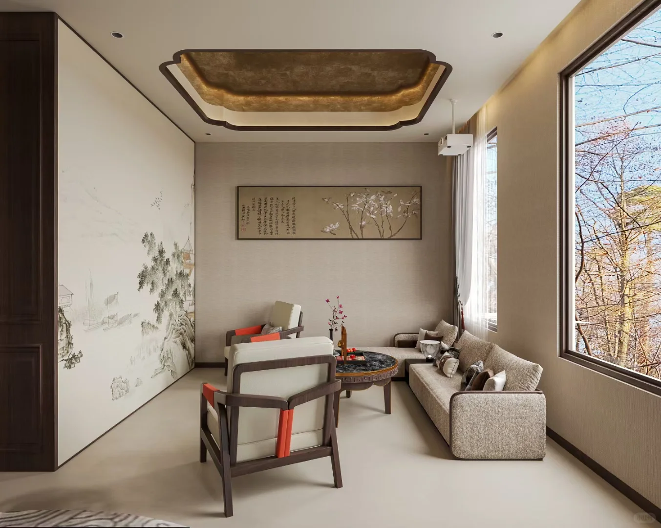 “新中式”风餐厅——浮华中透着精美-2