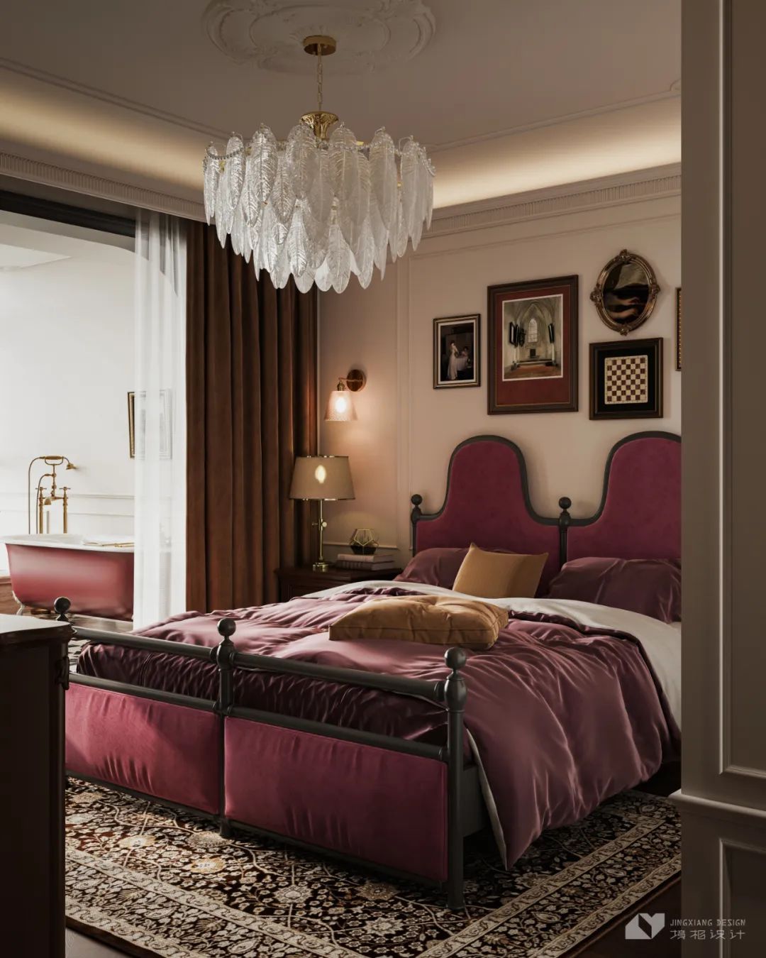 深圳金地翠堤湾法式复古住宅设计丨中国深圳丨深圳境相设计-37