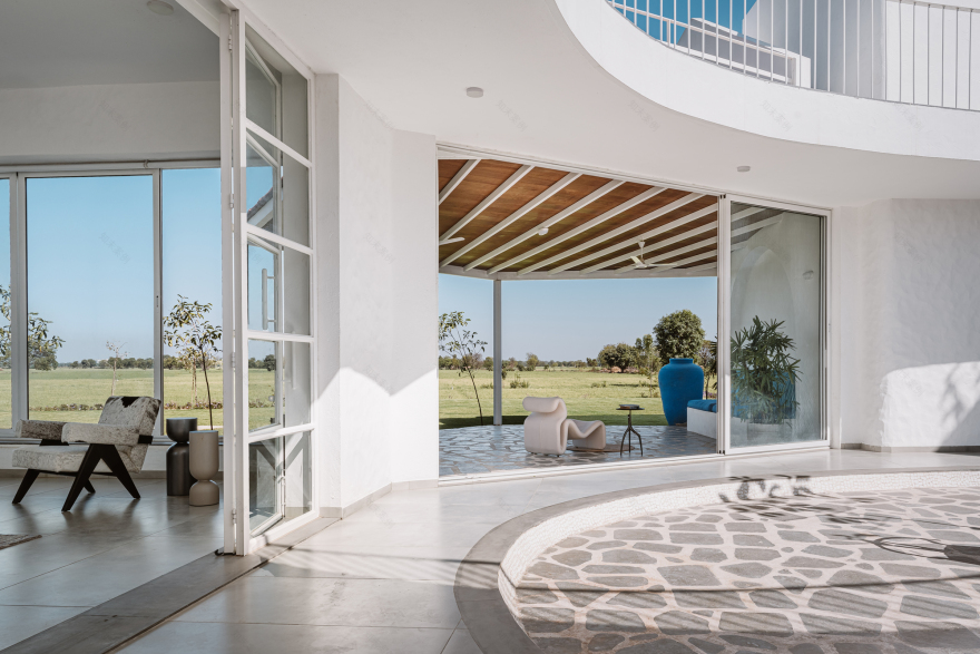 草地中的周末度假屋丨印度丨SAK Designs-12