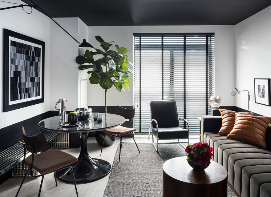 纽约对比风格公寓 | 刚毅与温柔的共生-3