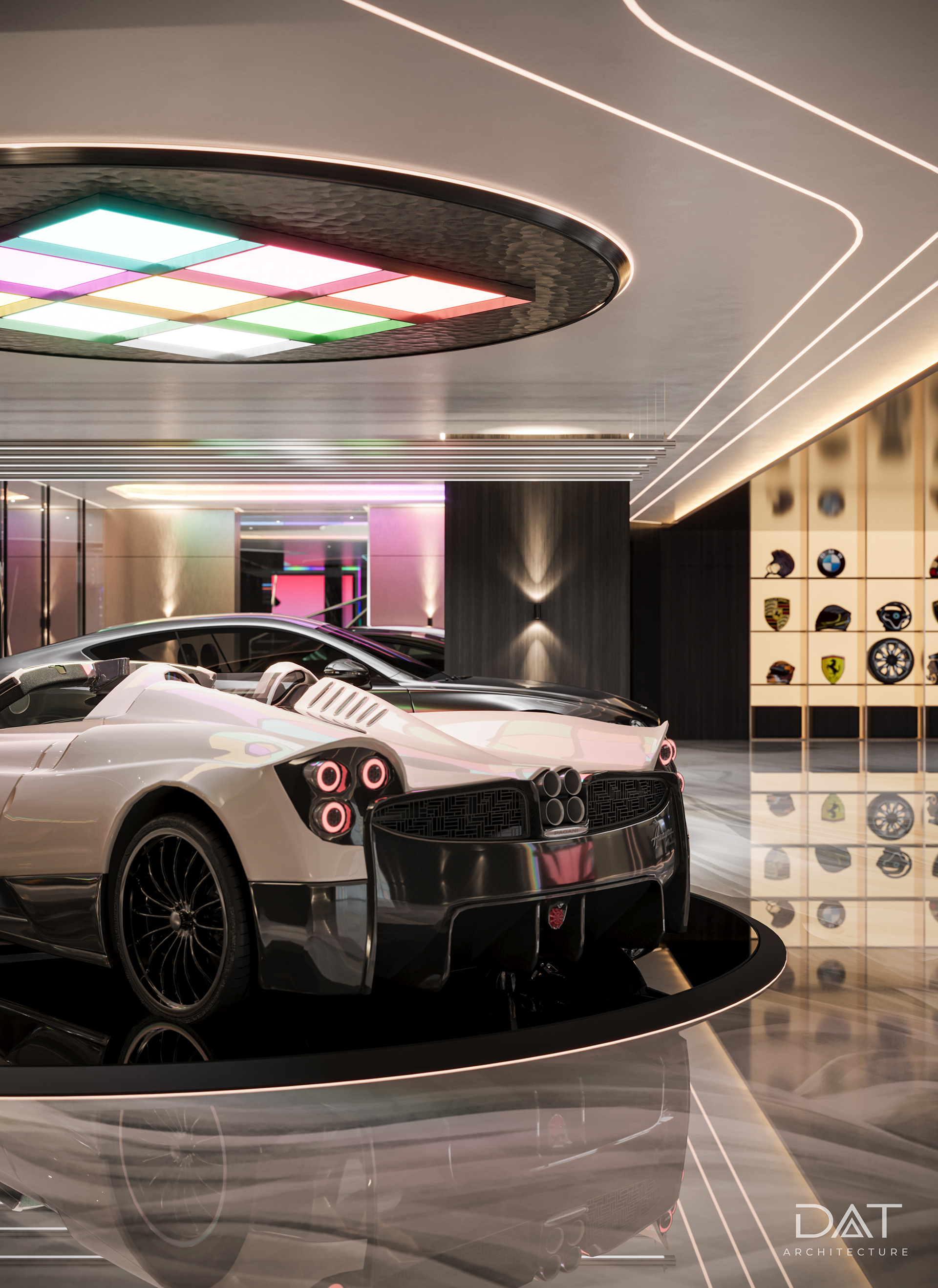 Luxury Colorful Garage 地下停车场-16