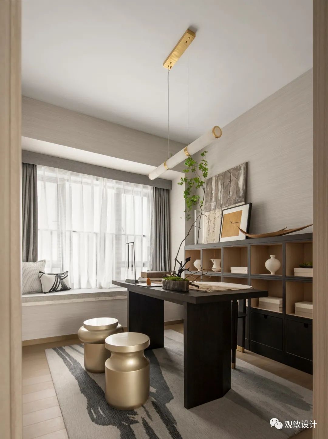 观致设计 | 中山映月台样板间：山水雅韵，淡墨写意-57