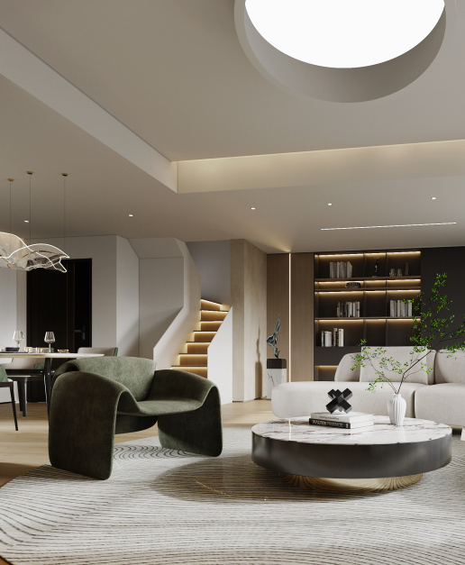 天瑞宸章 x 尚层作品 | 300㎡ 现代简约，质感空间，惬意舒适-2