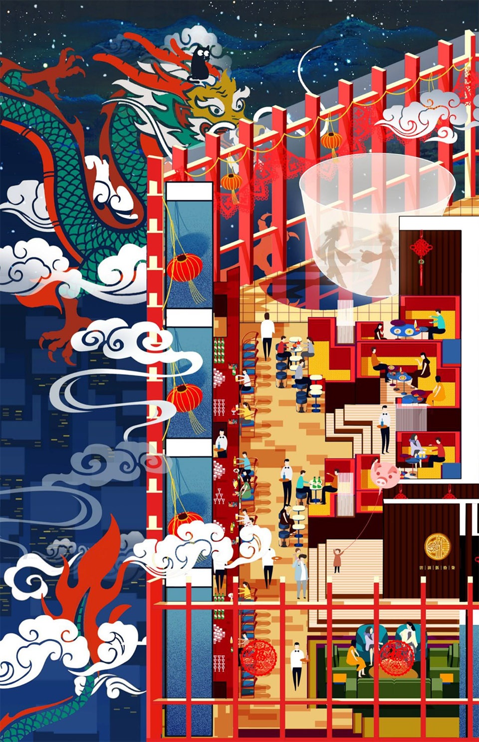 云顶 57 餐厅 | 传统与现代的融合，俯瞰古都西安-67