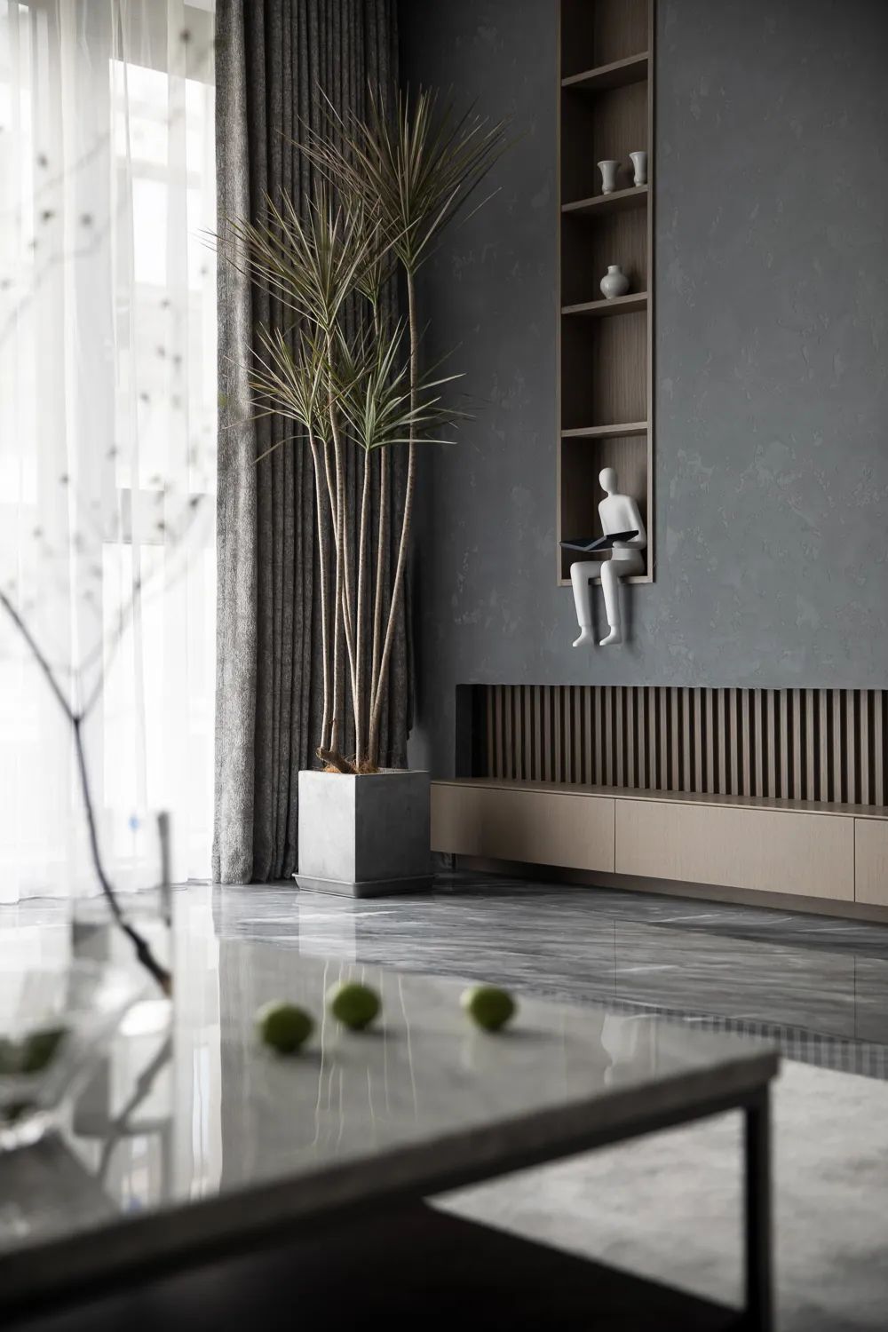 黑白灰的现代简约之家丨中国杭州丨意墅空间设计-2